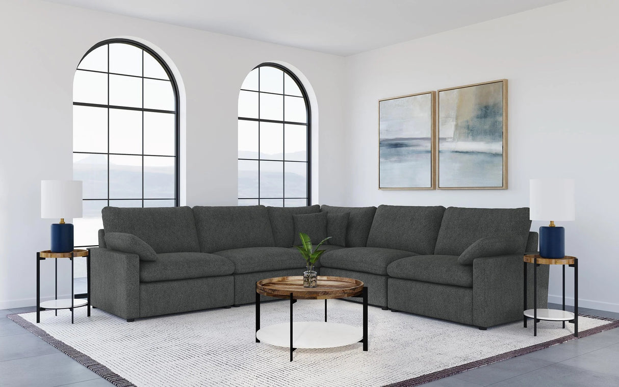Collins Dark Gray 5-Piece Modular Power Reclining Sectional
