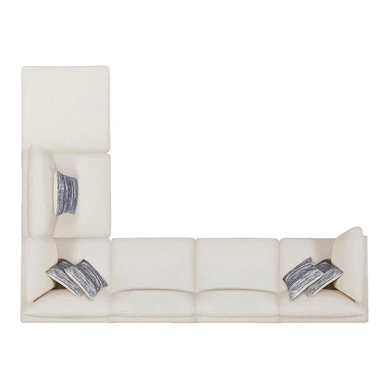 Serene Beige 6-Piece Upholstered Modular Sectional