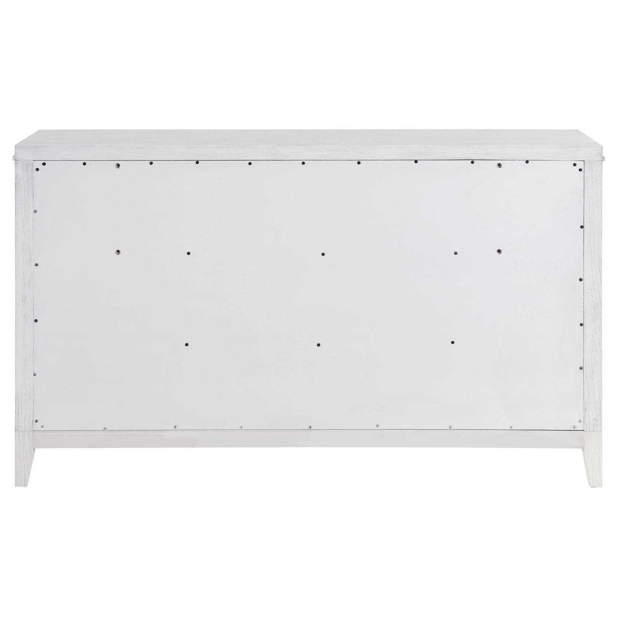 Marielle Distressed White 6-Drawer Bedroom Dresser