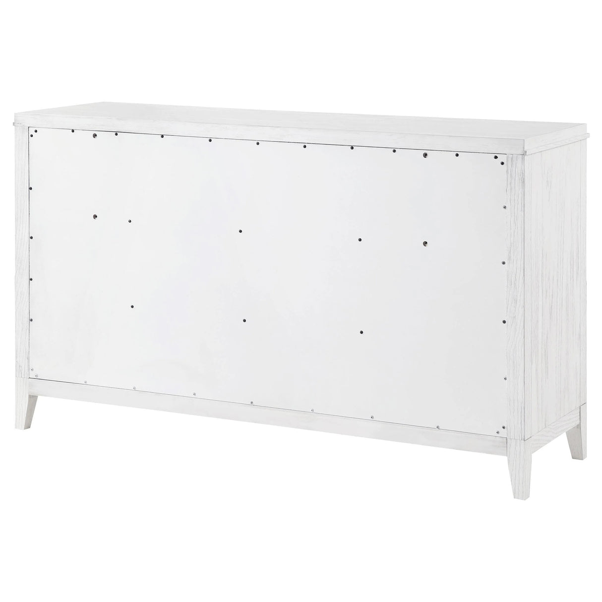 Marielle Distressed White 6-Drawer Bedroom Dresser