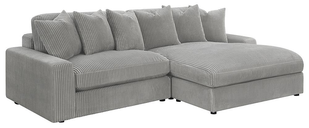 Blaine Fog Upholstered Reversible Sectional
