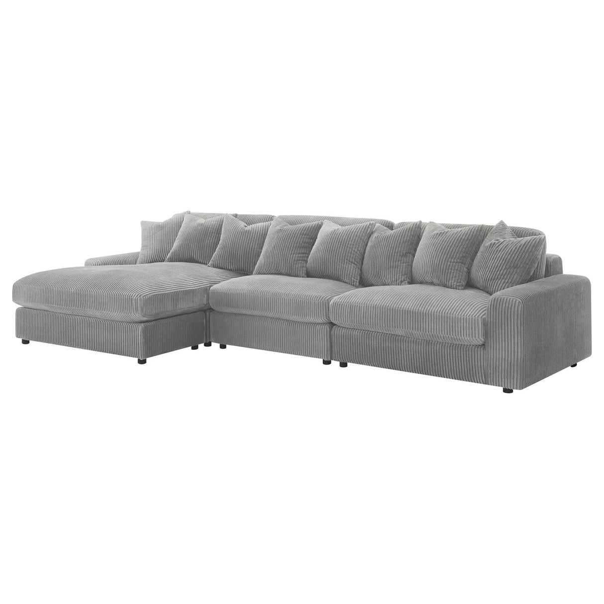 Blaine Fog Upholstered Reversible Sectional