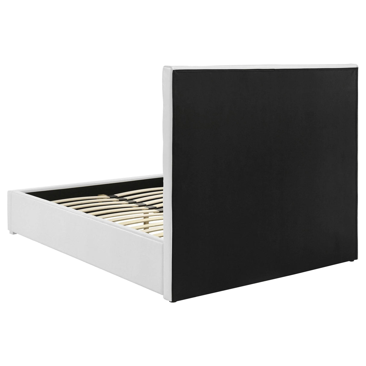 Felicity White Upholstered Full Platform Bed