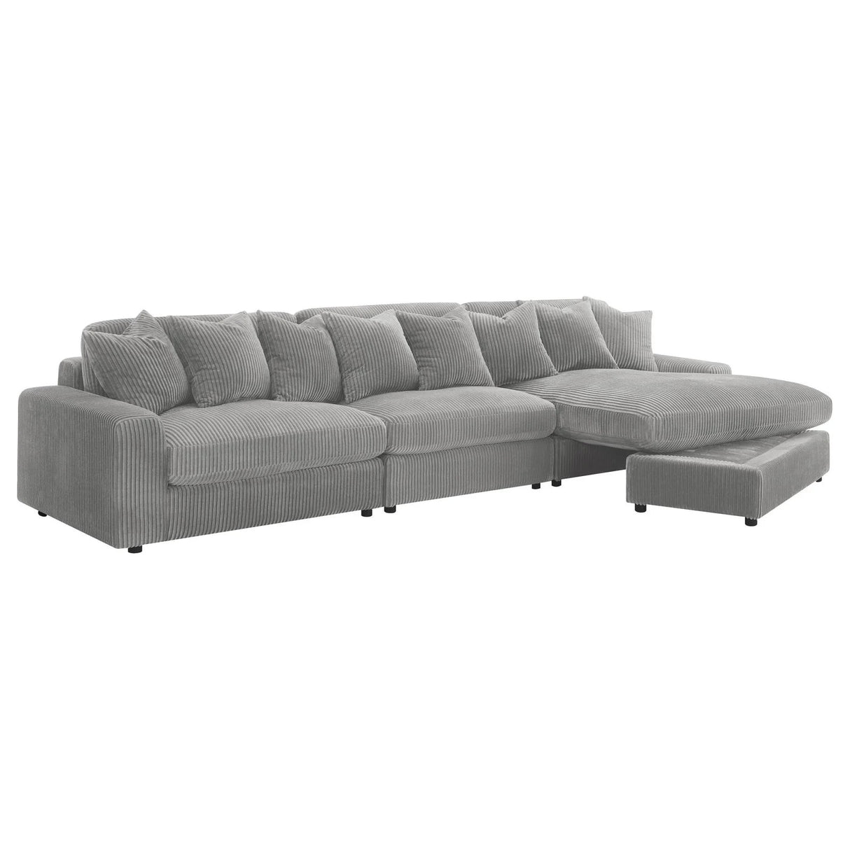 Blaine Fog Upholstered Reversible Sectional