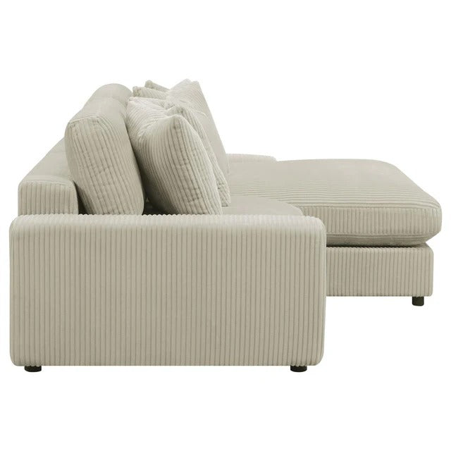 Blaine Sand Upholstered Reversible Sectional Sofa