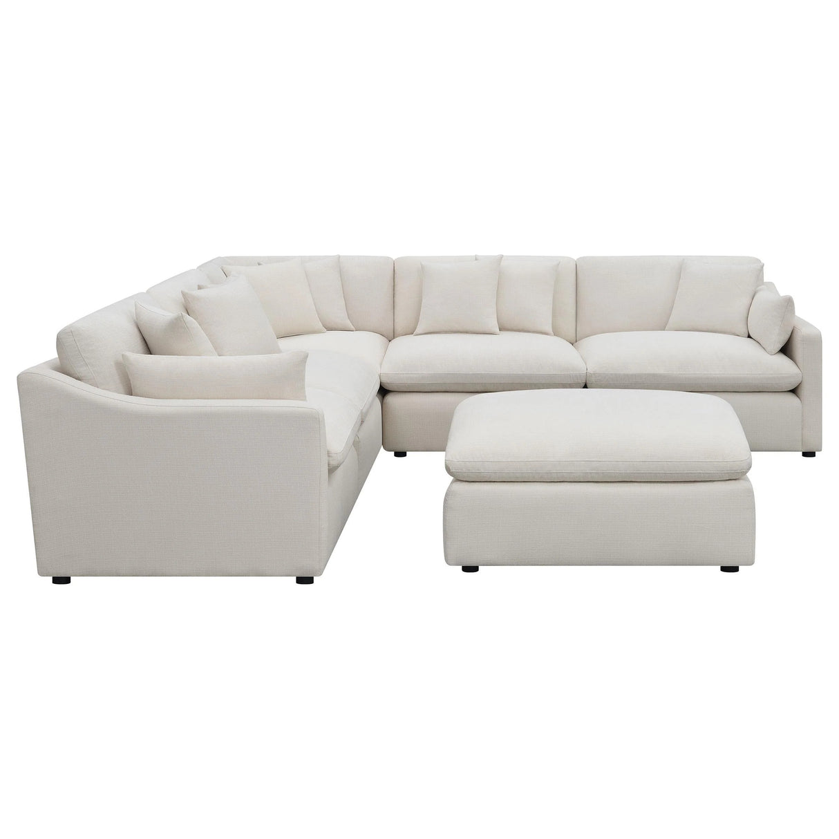 Hobson Ivory 6-piece Upholstered Modular Sectional Sofa