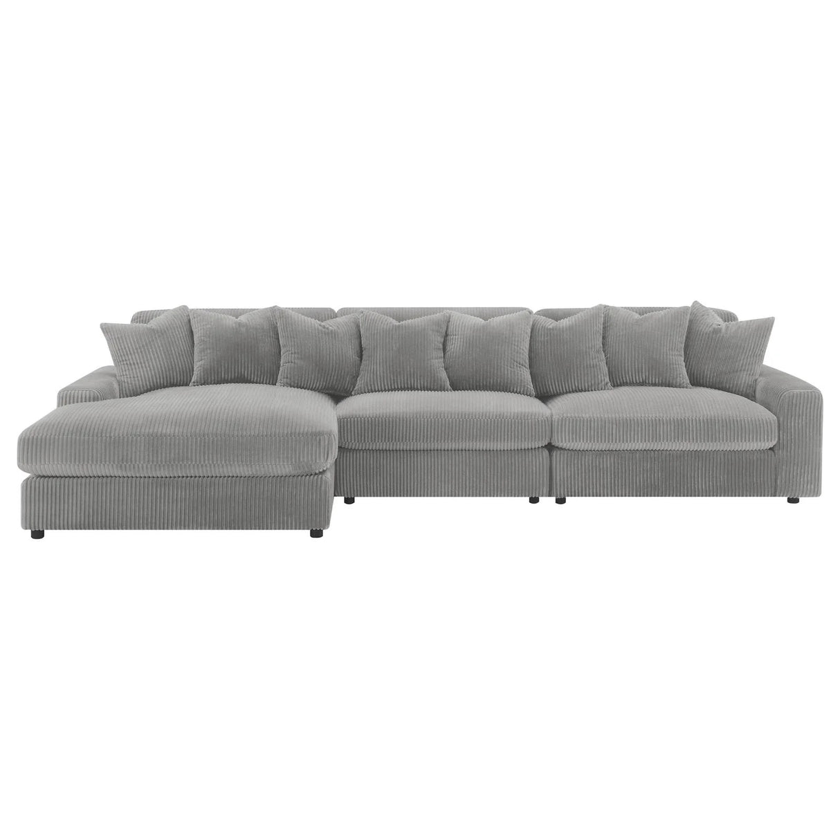 Blaine Fog Upholstered Reversible Sectional
