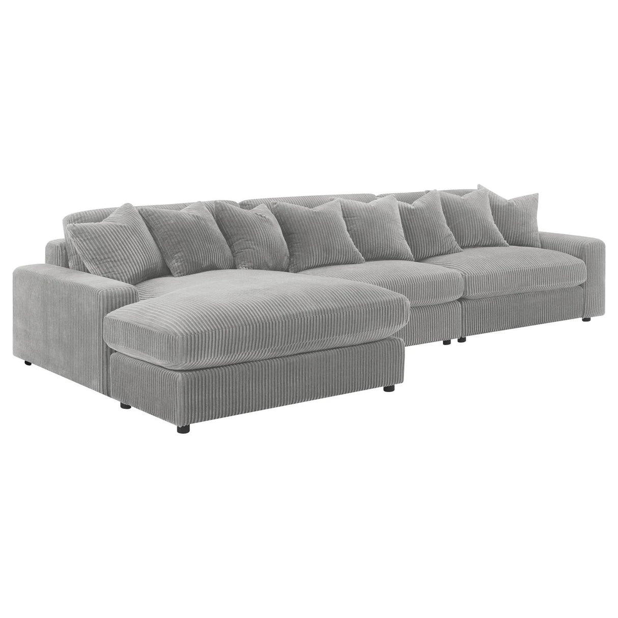 Blaine Fog Upholstered Reversible Sectional