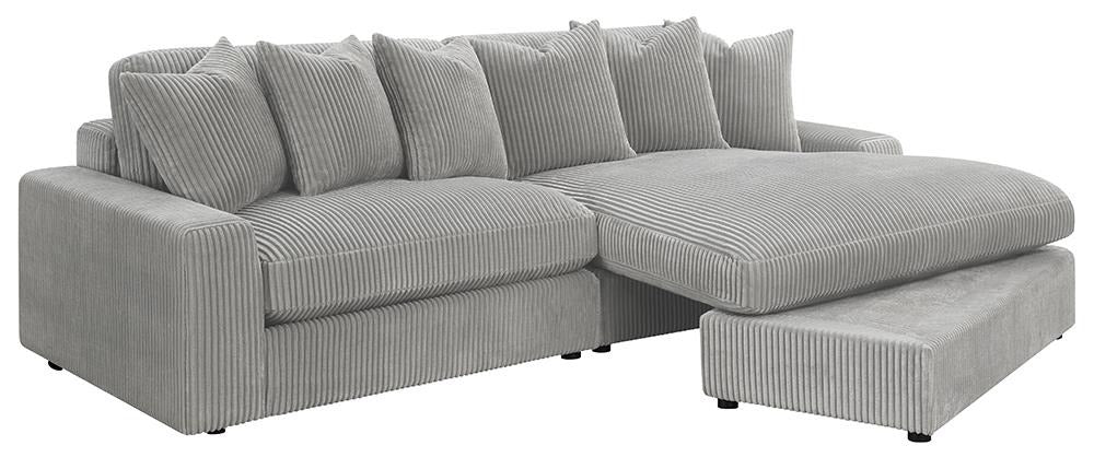 Blaine Fog Upholstered Reversible Sectional