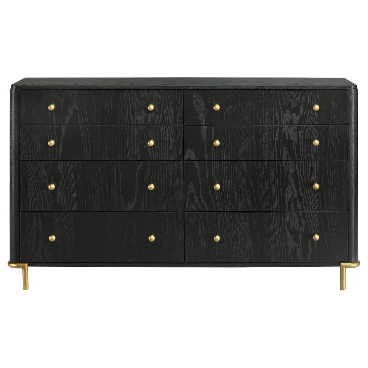 Arini Black 8-Drawer Bedroom Dresser