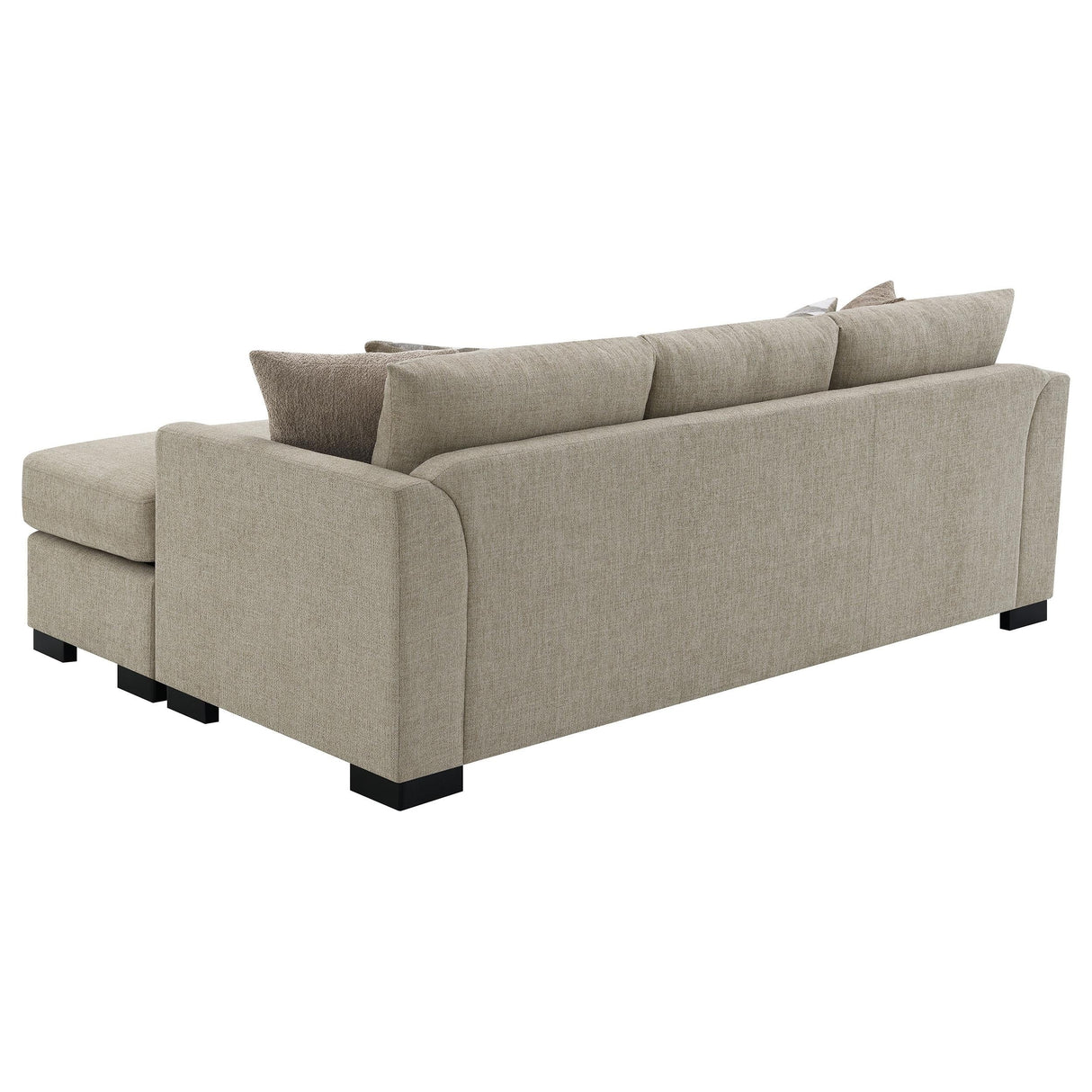 Storey Camel Upholstered Sleeper Sectional Chaise Sofa