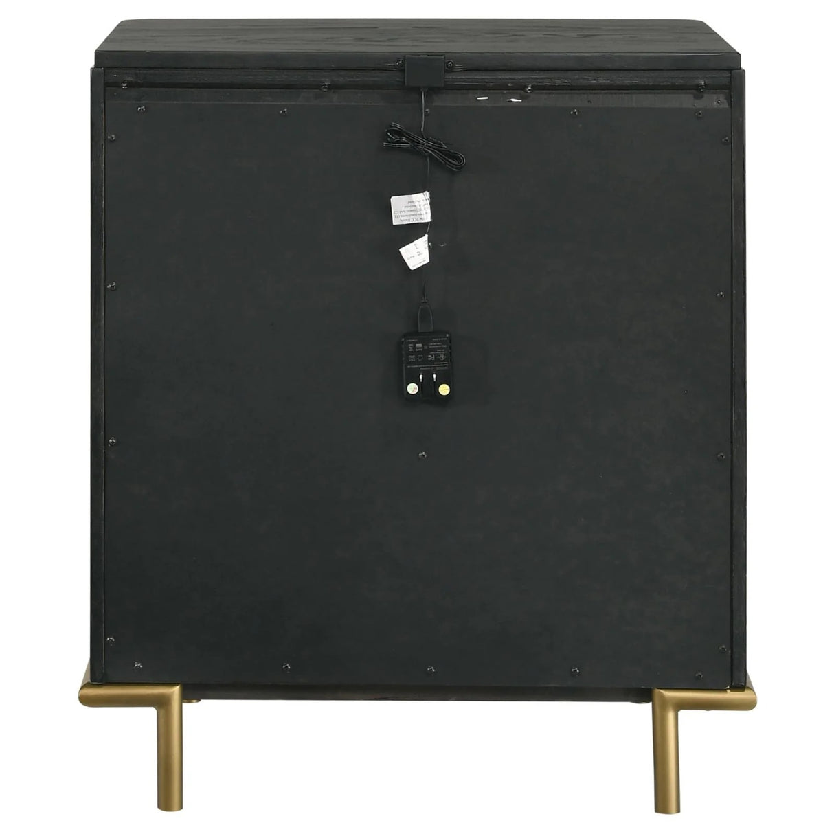 Arini Black 3-Drawer Nightstand
