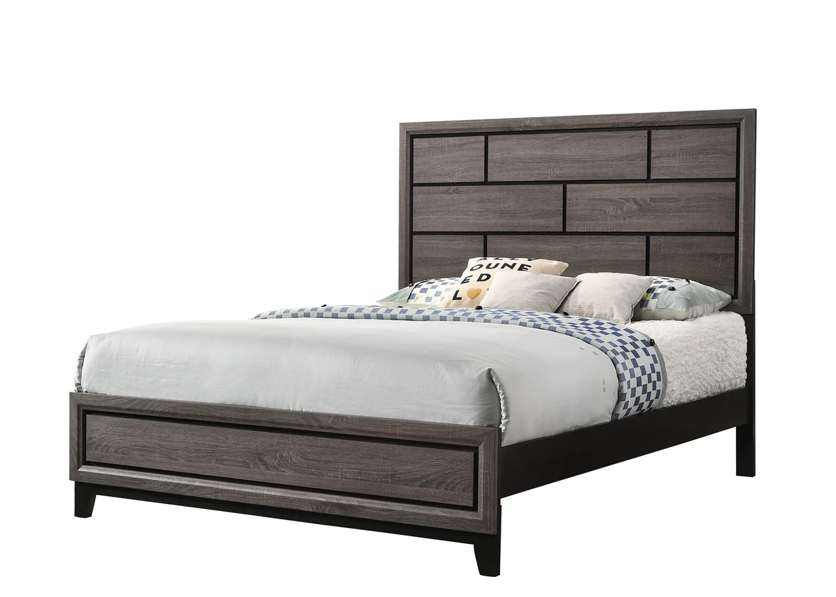 Akerson Gray Queen Panel Bed