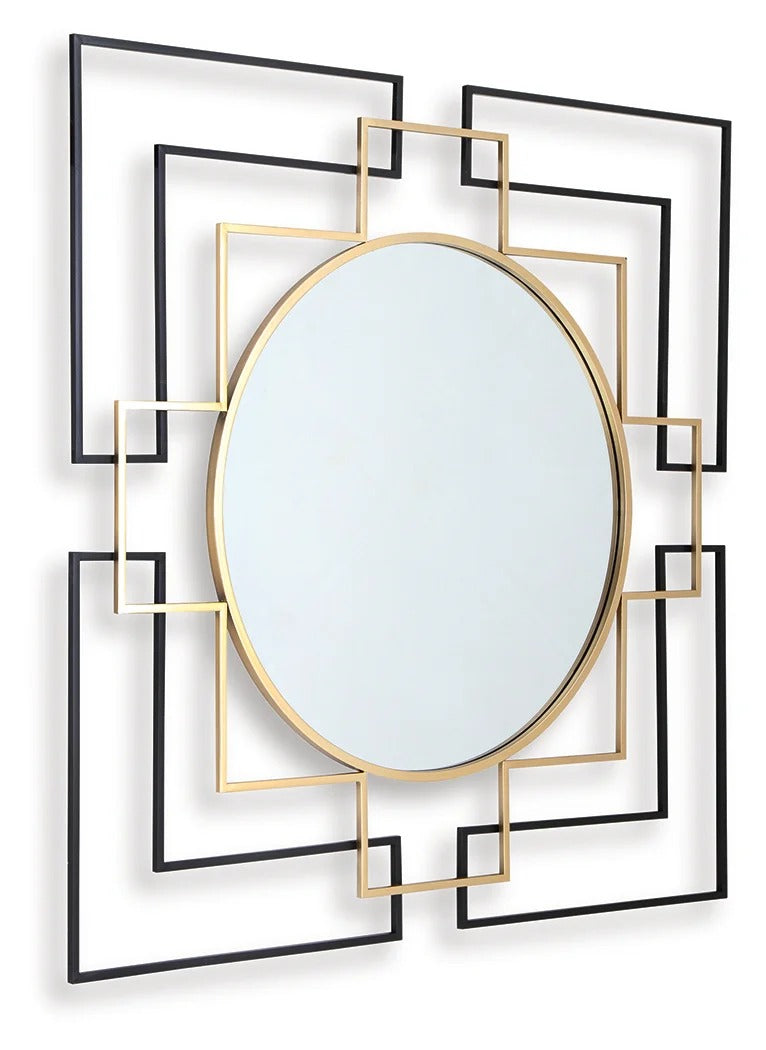 Oceanal Black/Gold Finish Accent Mirror
