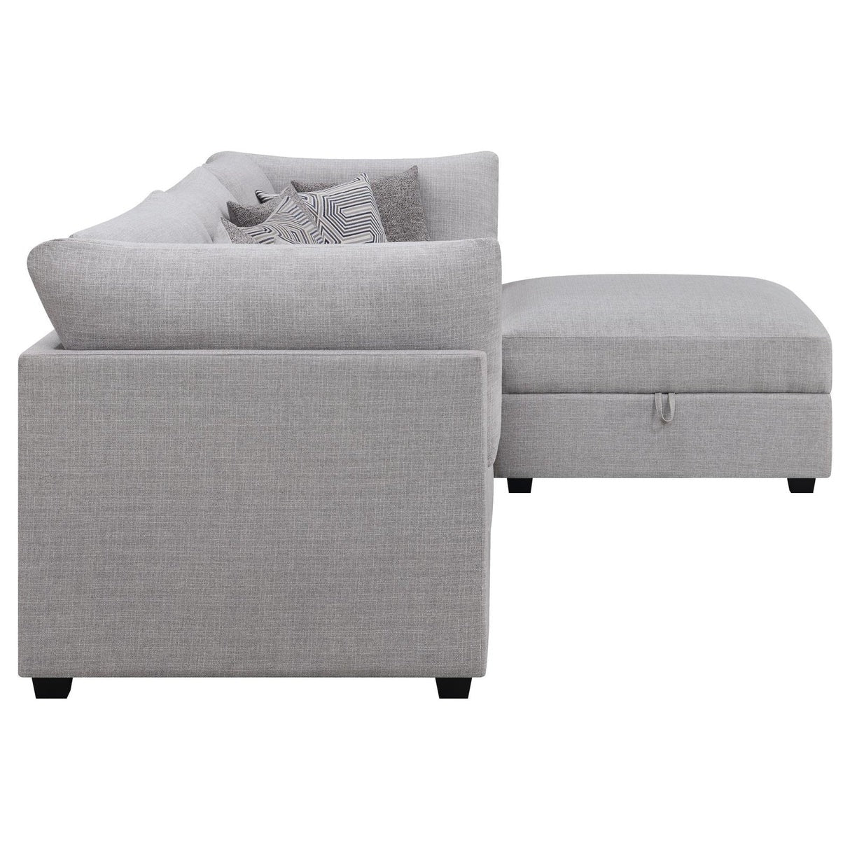 Cambria Gray Upholstered 4-Piece Modular Sectional
