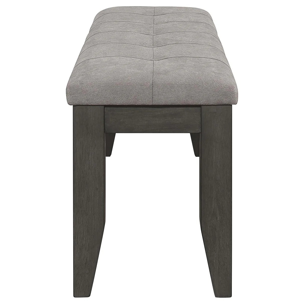 Dalila Gray and Dark Gray Padded Cushion Bench