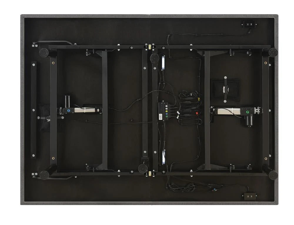 Clara Gray and Black Full Adjustable Bed Base