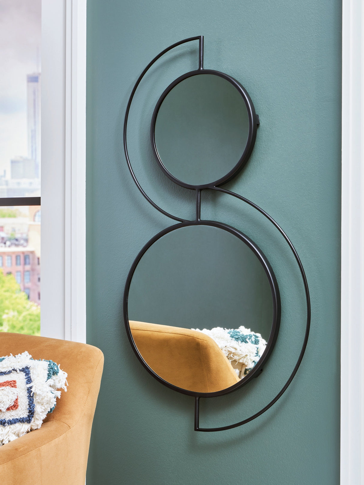 Shayham Black Accent Mirror