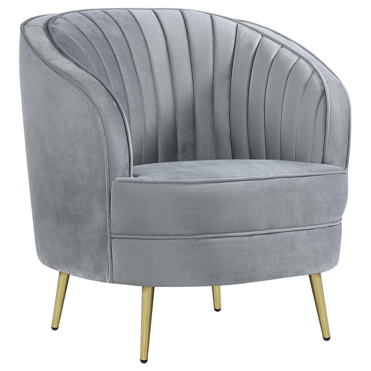 Sophia Gray and Gold Upholstered Chair