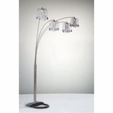 Rain Drop Arc Pewter 84" Floor Lamp