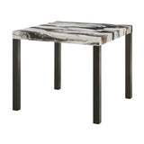 Vega Black Faux Marble Counter Height Table