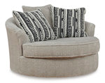 Calnita Oversized Swivel Accent Chair