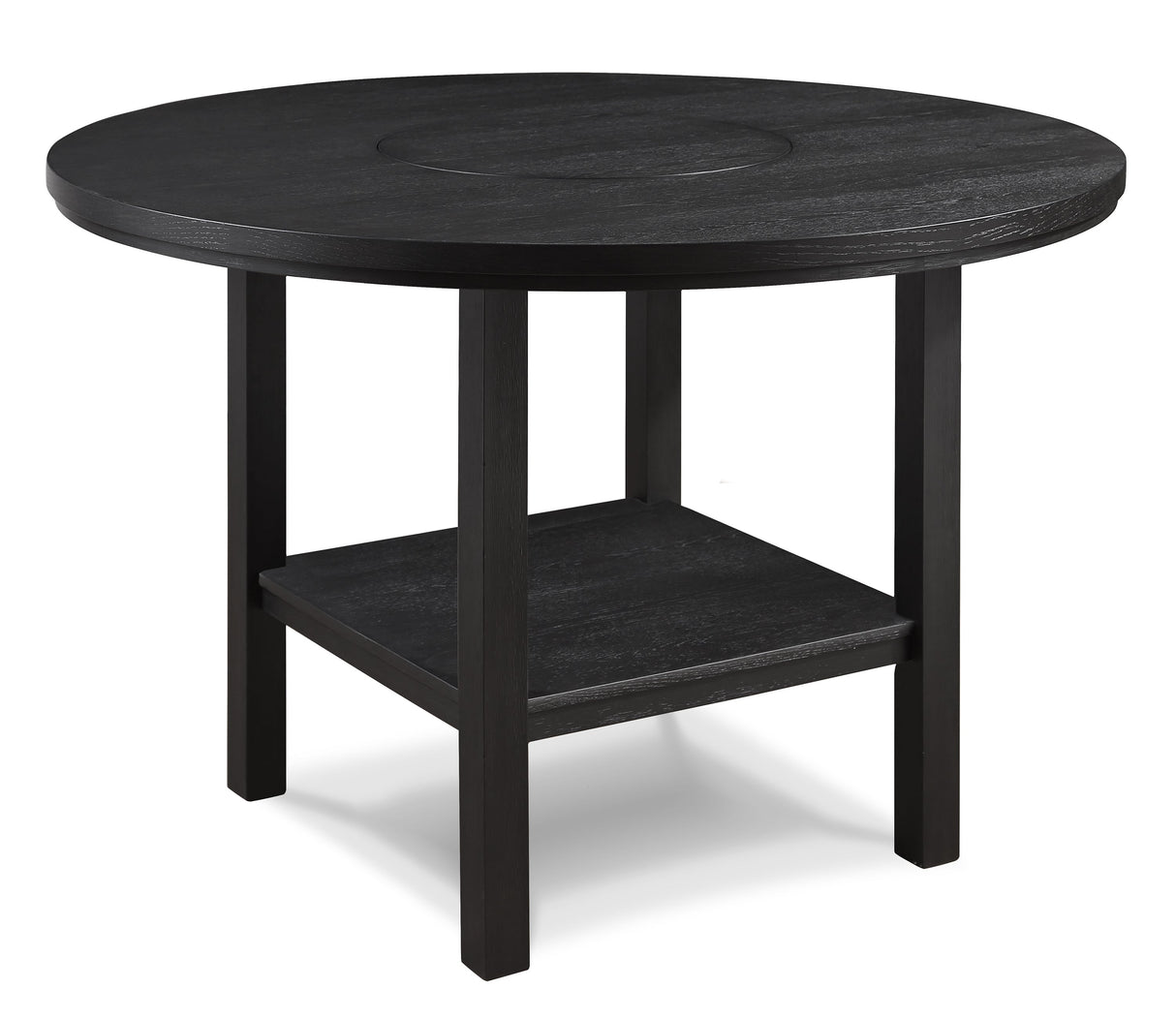 Guthrie Charcoal Round Counter Height Table with Lazysusan