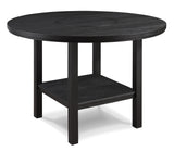 Guthrie Charcoal Round Counter Height Table with Lazysusan