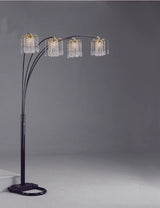 Rain Drop Arc Black 84" Floor Lamp