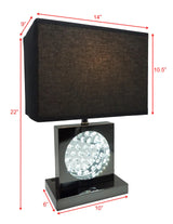 Monica Black Nickel Table Lamp