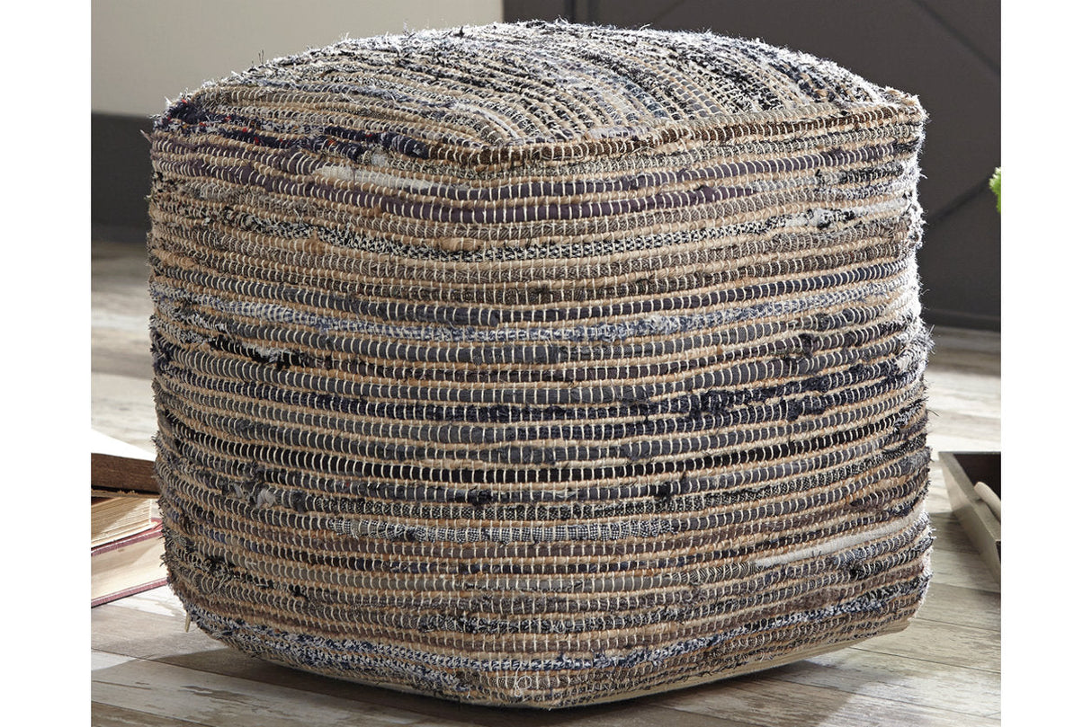 Absalom Denim Pouf