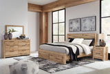 Hyanna Queen Panel Storage Bed, Dresser and Mirror