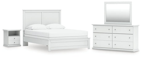 Bostwick Shoals Queen Panel Bed, Dresser, Mirror and Nightstand