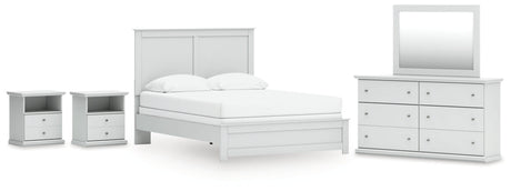 Bostwick Shoals Queen Panel Bed, Dresser, Mirror and 2 Nightstands