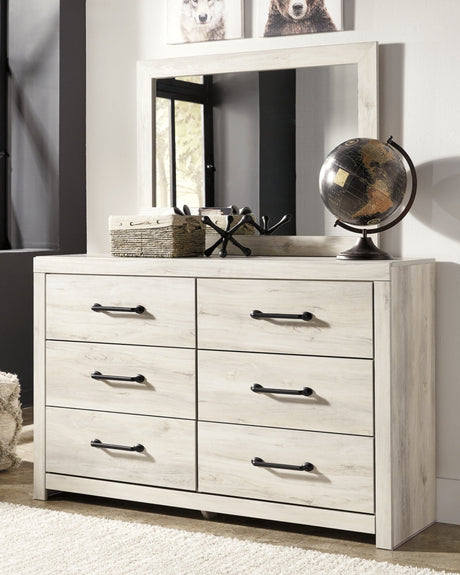 Cambeck Twin Panel Bed with Storage, Dresser, Mirror, Chest and 2 Nightstands