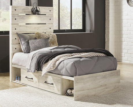 Cambeck Twin Storage Bed, Dresser, Mirror and Nightstand