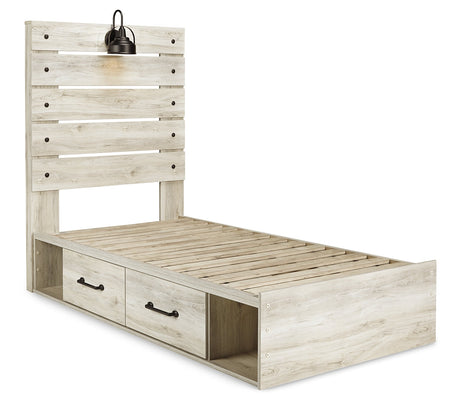 Cambeck Twin Panel Bed with 2 Storage Drawers