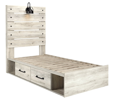 Cambeck Twin Panel Bed with 4 Storage Drawers