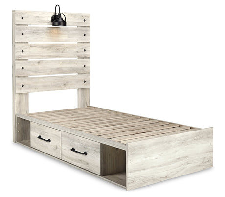 Cambeck Twin Panel Bed with Storage, Dresser, Mirror, Chest and 2 Nightstands