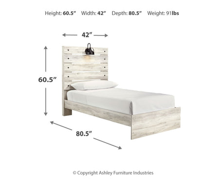 Cambeck Twin Panel Bed, Dresser, Mirror and Nightstand