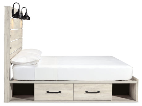 Cambeck Queen Panel Bed with Storage, Dresser, Mirror and Nightstand