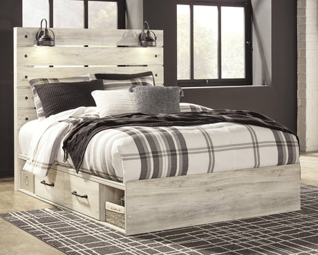 Cambeck Queen Panel Bed with Storage, Chest and Nightstand