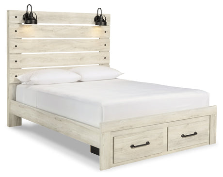 Cambeck Queen Panel Storage Bed, Dresser, Mirror and Nightstand