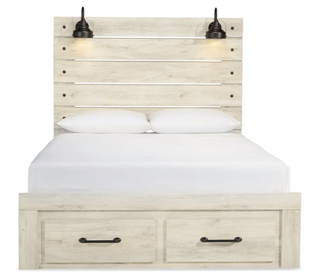 Cambeck Queen Panel Storage Bed, Dresser, Mirror and Nightstand