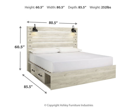 Cambeck King Storage Bed, Dresser, Chest and 2 Nightstands