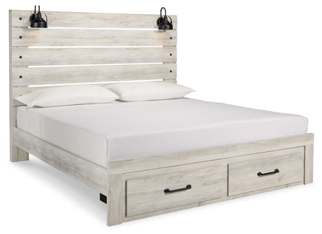 Cambeck King Storage Bed, 2 Dressers, Mirror, and 2 Nightstands