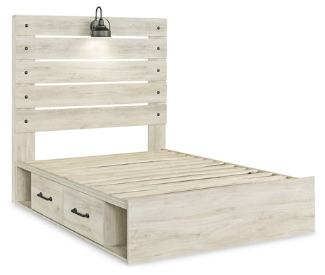 Cambeck Full Panel Bed with Storage, Chest and Nightstand