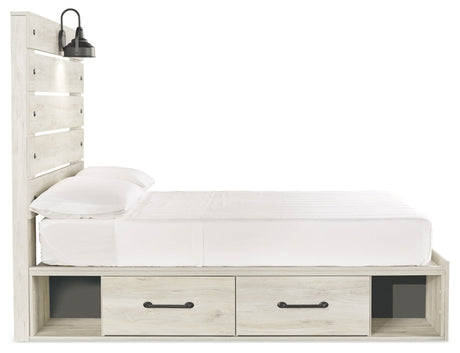 Cambeck Full Panel Bed with Storage, Dresser, Mirror and Nightstand