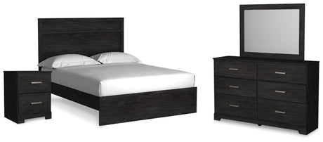 Belachime Queen Panel Bed, Dresser, Mirror, and Nightstand