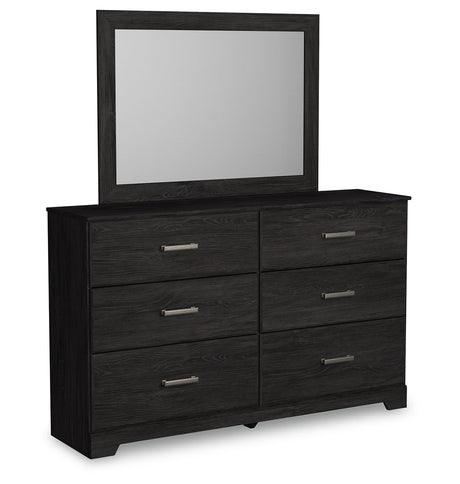 Belachime King Panel Bed, Dresser, Mirror, and Nightstand
